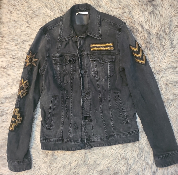Guess Other - Guess Charcoal Jacket with Gold Accents
